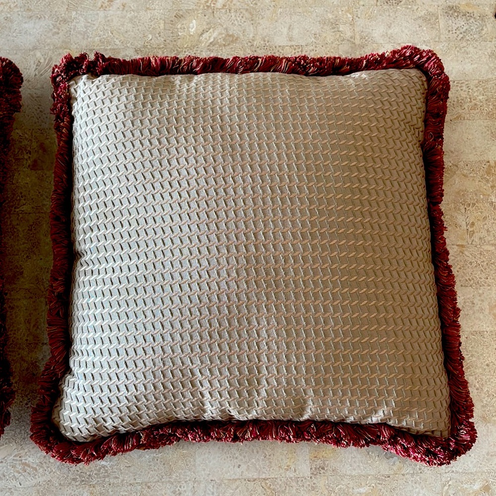 Gold and Burgundy Pillows